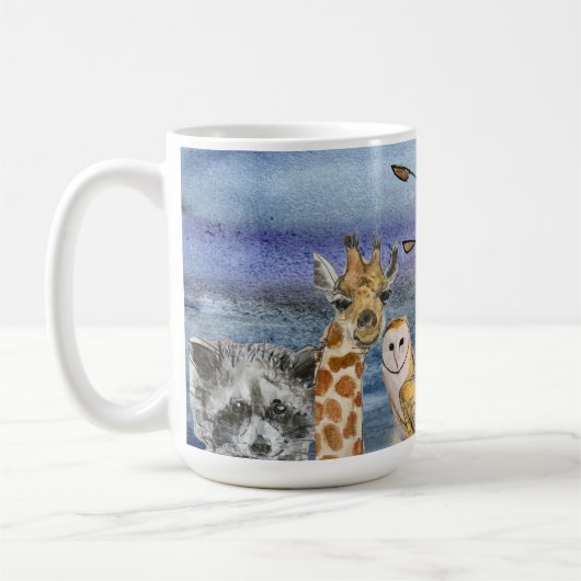 Mug: Joanna Flying Over Animals Koffiemok (Links)