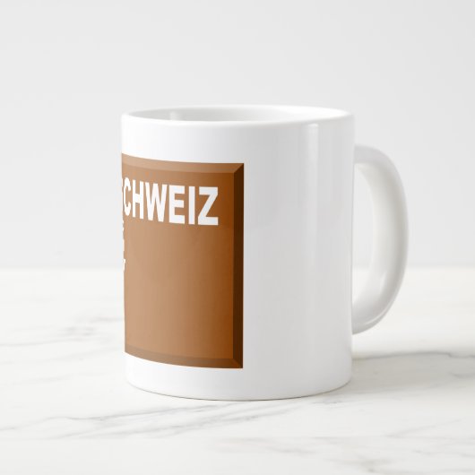MUG JUMBO BLANCHE CHOCOLAT SCHWEIZ GROTE KOFFIEKOP (Voorkant rechts)