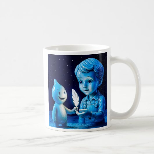 Mug Kind van de blauwe maan Koffiemok (Rechts)