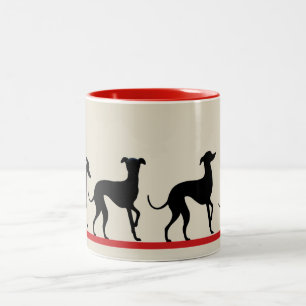 Mug Kleine Italiaanse hazewindhonden Tweekleurige Koffiemok