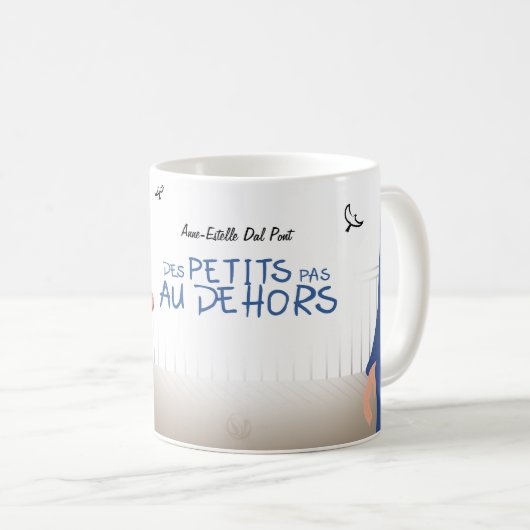 Mug "Kleine stappen naar buiten" Koffiemok (Voorkant rechts)