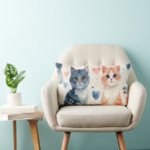 Mug & Kussen met Mooie Katten - Waterverf Speelse  (Stoel)