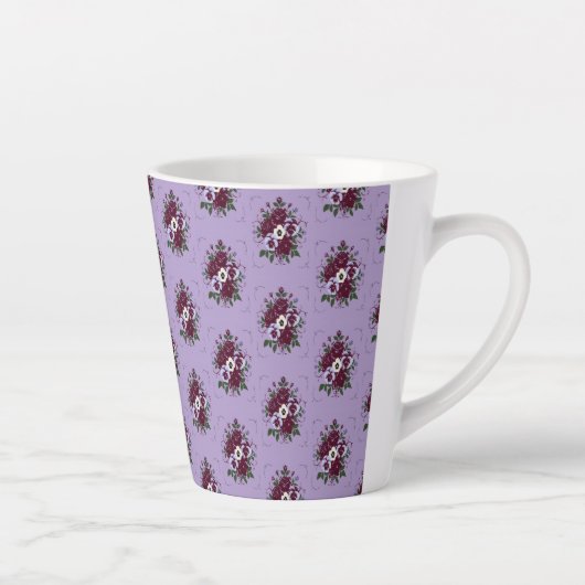 Mug Latte Bouquet de Violettes Mok (Rechts)