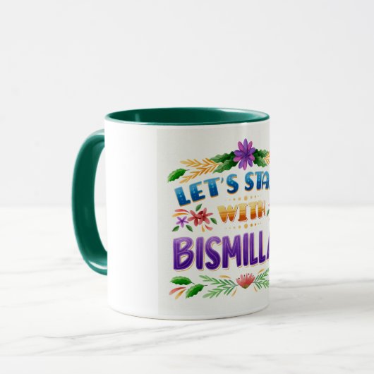 Mug-Let’s Start with Bismillah Mug Mok (Voorkant links)