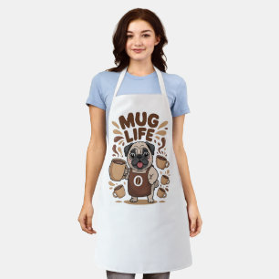 Mug Leven, Grappige Barista Pug Koffieliefhebber Schort