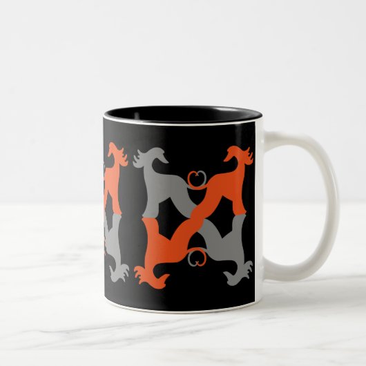 Mug Lévrier Afghan Tweekleurige Koffiemok (Rechts)