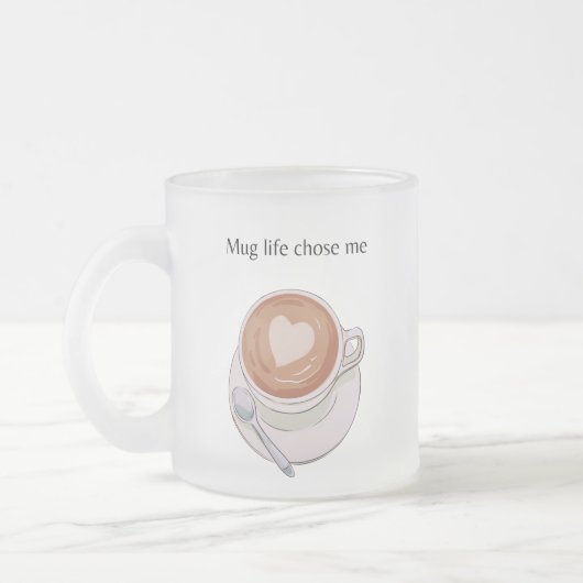Mug Life Chose Me Minimalist Frosted Mug Matglas Koffiemok (Links)