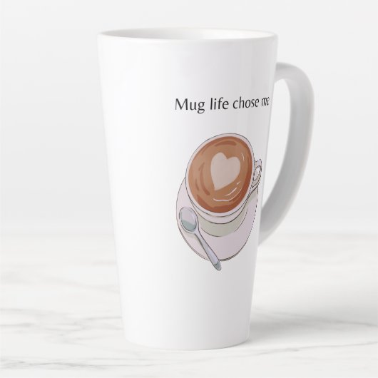 Mug Life Chose Me Minimalist Latte Mug Latte Mok (Rechterhoek)