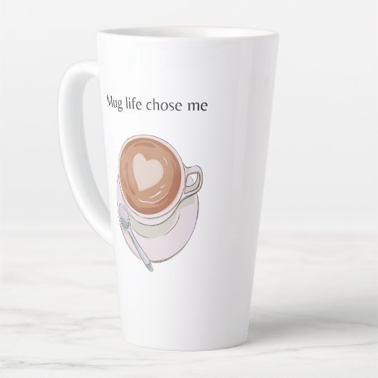 Mug Life Chose Me Minimalist Latte Mug Latte Mok (Linkerhoek)