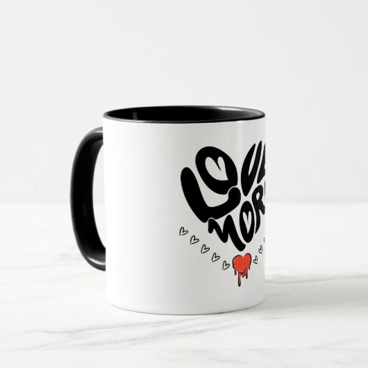 Mug love more mok (Voorkant links)