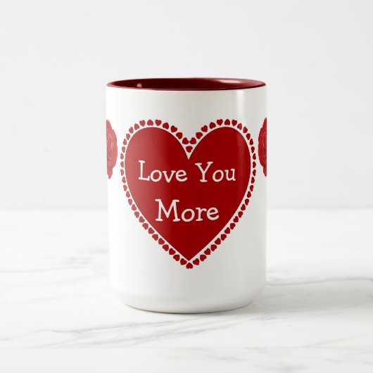 Mug Love You More Tweekleurige Koffiemok (Center)