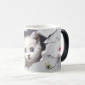 Mug Magic 3D cat Magische Mok (Voorkant rechts)