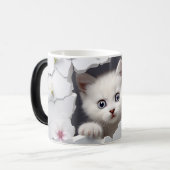 Mug Magic 3D cat Magische Mok (Voorkant links)
