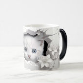 Mug Magic 3D cat Magische Mok (Voorkant rechts)