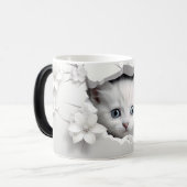 Mug Magic 3D cat Magische Mok (Voorkant links)