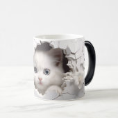 Mug Magic 3D cat Magische Mok (Voorkant rechts)