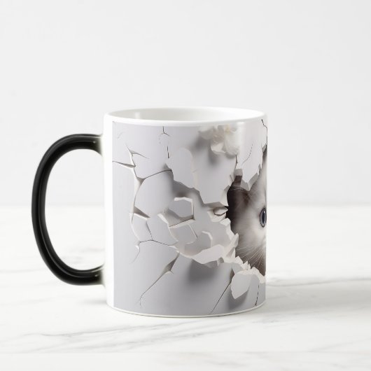Mug Magic 3D cat Magische Mok (Links)