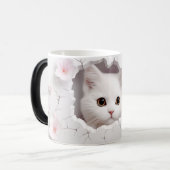 Mug Magic 3D cat Magische Mok (Voorkant links)