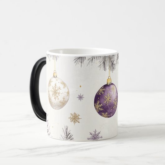 Mug Magic Festive Vintage Christmas Magische Mok (Voorkant links)