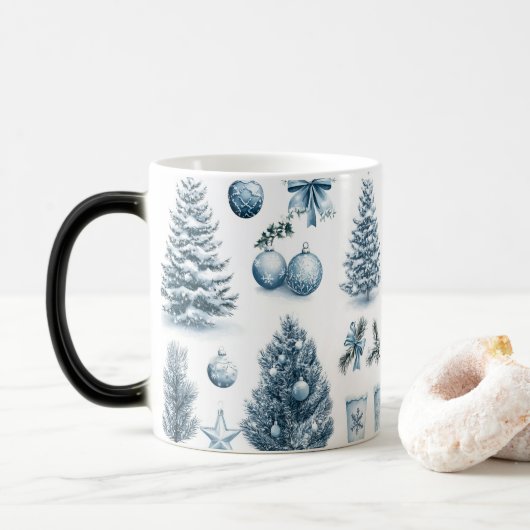 Mug Magic Festive Vintage Christmas Magische Mok (Met donut)