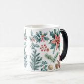 Mug Magic Festive Vintage Christmas Magische Mok (Voorkant rechts)