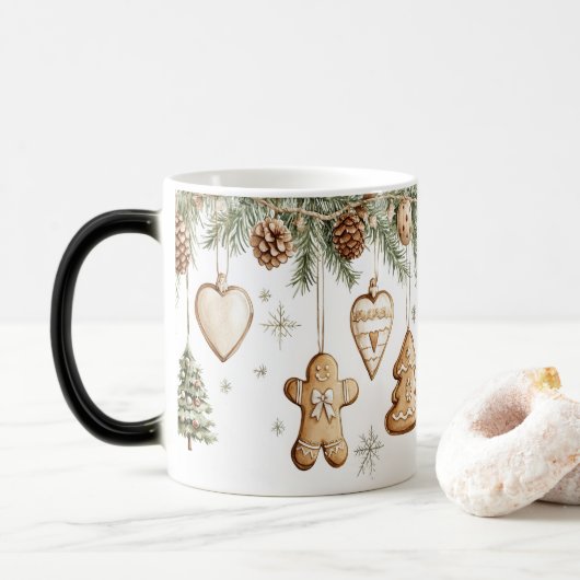 Mug Magic Festive Vintage Christmas Magische Mok (Met donut)