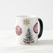 Mug Magic Festive Vintage Christmas Magische Mok (Voorkant rechts)