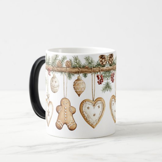 Mug Magic Festive Vintage Christmas Magische Mok (Voorkant links)