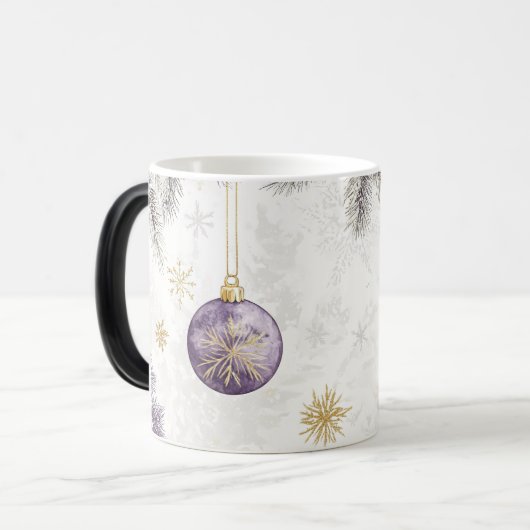 Mug Magic Festive Vintage Kerstmis Magische Mok (Voorkant links)