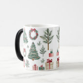 Mug Magic Festive Vintage Kerstmis Magische Mok (Voorkant links)