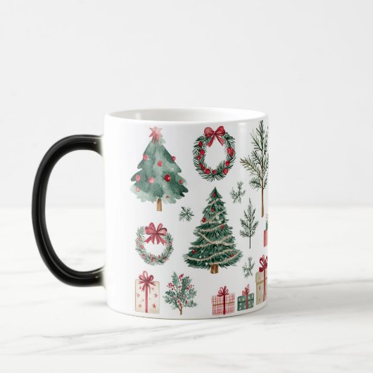 Mug Magic Festive Vintage Kerstmis Magische Mok (Links)