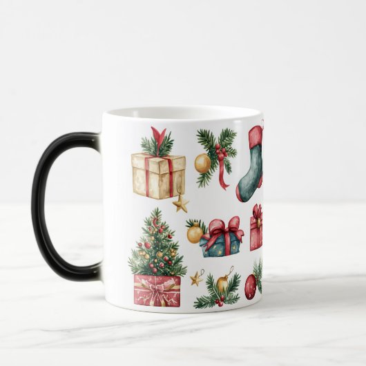 Mug Magic Festive Vintage Kerstmis Magische Mok (Links)
