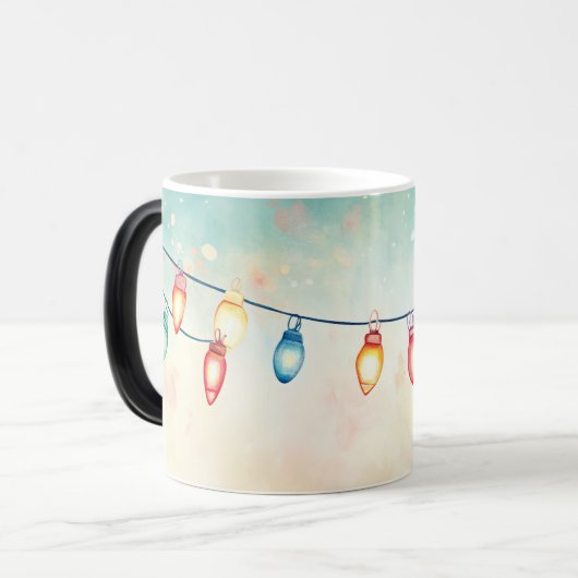 Mug Magic Festive Vintage Kerstmis Magische Mok (Voorkant links)