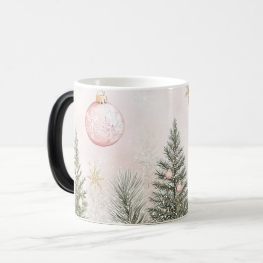 Mug Magic Festive Vintage Kerstmis Magische Mok (Voorkant links)