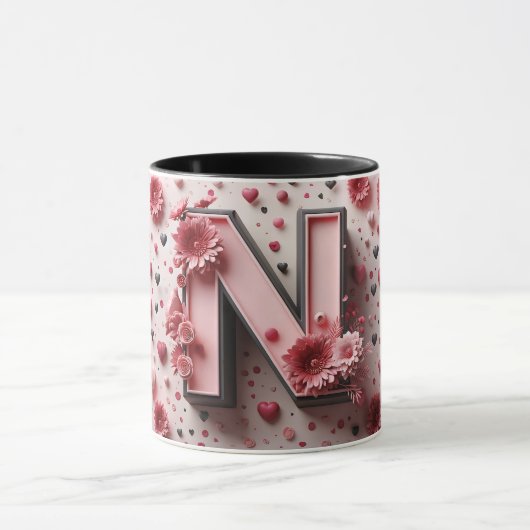 Mug Magic N Valentine Alphabet 3D Mok (Midden)