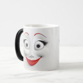 Mug Magic Sarcastic Women Face with Red Lips Magische Mok (Voorkant links)