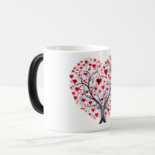 Mug Magic Valentines Day Hearts Magische Mok (Voorkant links)