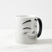 Mug Magic Winking Cartoon Face 3D Magische Mok (Voorkant rechts)