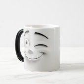 Mug Magic Winking Cartoon Face 3D Magische Mok (Voorkant links)