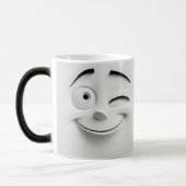 Mug Magic Winking Cartoon Face 3D Magische Mok (Links)