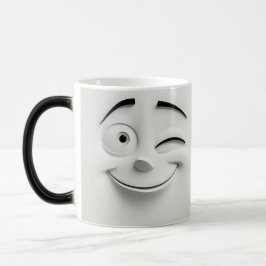 Mug Magic Winking Cartoon Face 3D Magische Mok