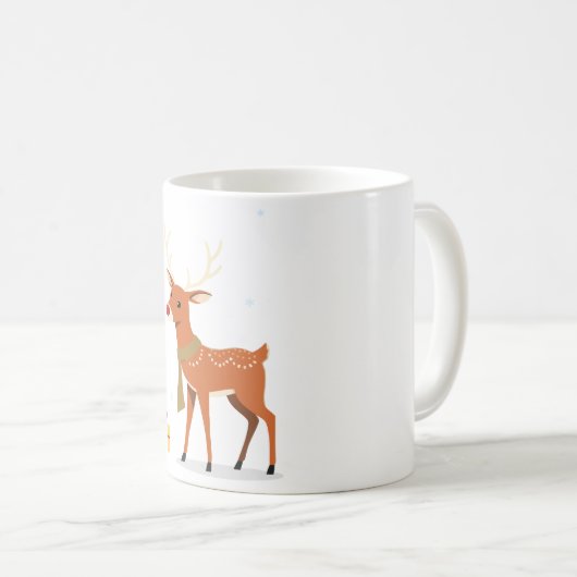 Mug Merry Christmas Renne Koffiemok (Voorkant rechts)