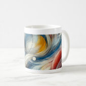 Mug met abstracte tekening koffiemok (Voorkant rechts)