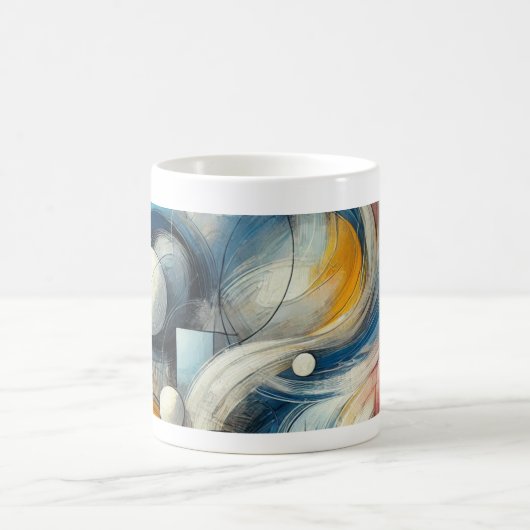 Mug met abstracte tekening koffiemok (Center)