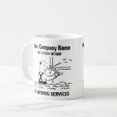 Mug met cartoon loodgietersdiensten koffiemok (Voorkant links)