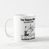 Mug met cartoon loodgietersdiensten koffiemok (Links)