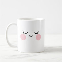 Mug met cute glimlachend gezicht Moderne esthetiek