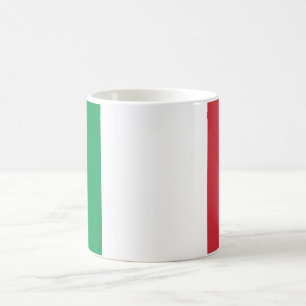 Mug met de Italiaanse vlag groen en rood. Koffiemok