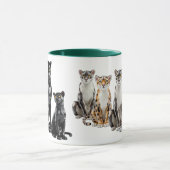 Mug met een leoparbijeenkomst. mok (Midden)