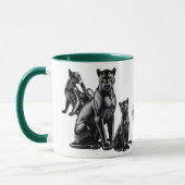 Mug met een leoparbijeenkomst. mok (Links)